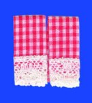 (image for) Kitchen Dish Towels Gingham Red 2pc