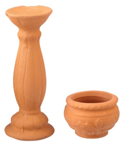 (image for) Terra Cotta Planter & Pedestal Set