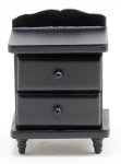 (image for) 2 Drawer Nightstand - Black