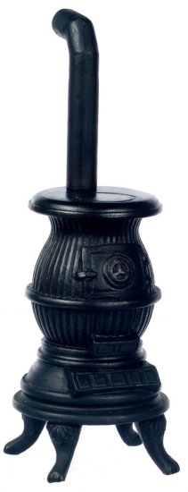 (image for) Black Pot Belly Stove Resin