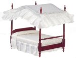 (image for) Mahogany Canopy Bed w/ Assorted Fabrics