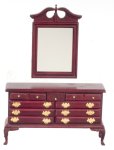 (image for) Dresser w/ Mirror - Mahogany