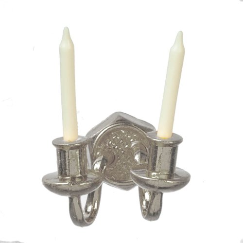 (image for) 2 Candle Wall Sconce - Silver