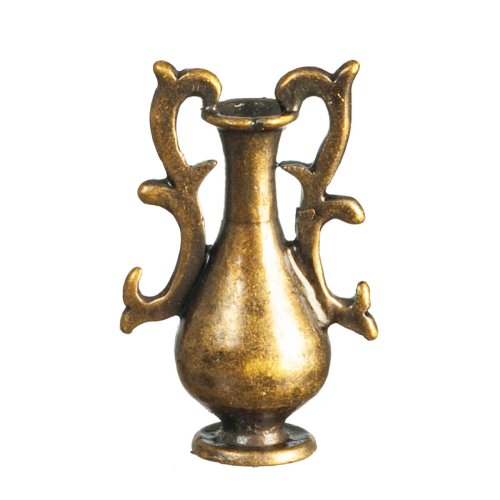 (image for) Fancy Handled Vase - Antique Brass 2pc