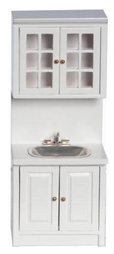 (image for) White Kitchen Cabinet w/ Sink