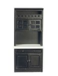 (image for) Black Kitchen Cabinet w/ Shelves