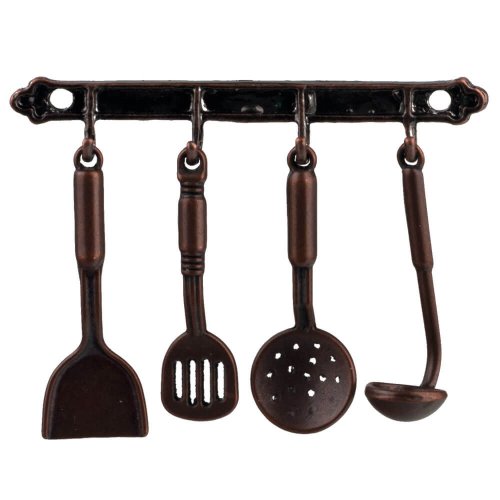 (image for) Kitchen Utensils Rack - Bronzed - 5pc