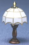 (image for) White Tiffany Table Lamp 12v