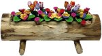 (image for) Frosted Tulips/Pansies in Log Planter