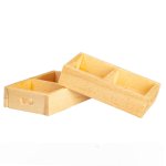 (image for) Shallow Wooden Box Crate 2pc - Natural