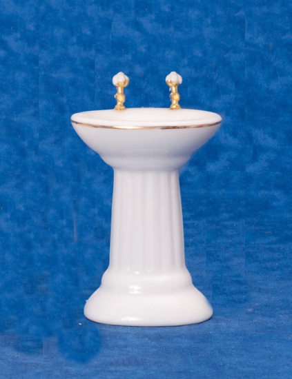 (image for) WHITE SINK WITH GOLD TRIM