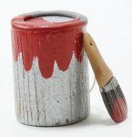 (image for) Paint Can & Brush Red 2pc