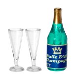 (image for) Bulle D Air Champagne w/ 2 Plastic Flutes