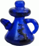 (image for) 1/2in Scale Blue Glass Teapot