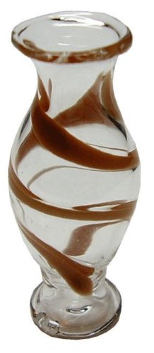 (image for) Brown Swirl Classic Ped Glass Vase