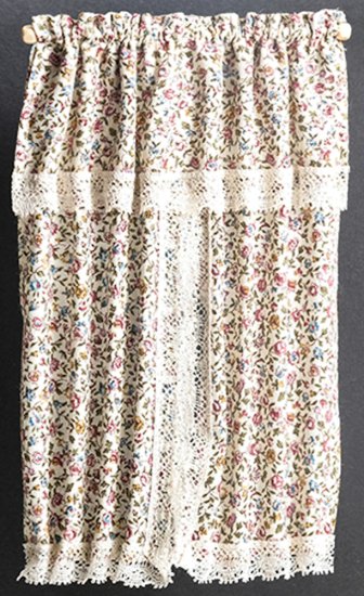 (image for) Draperies Floral w/ Lace Trim