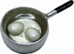 (image for) 2 Eggs Boiling in a Pan