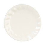 (image for) Ribbed Edge Ceramic Plate 1in - White