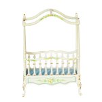 (image for) 1/2in Scale Canopy Baby Crib - White