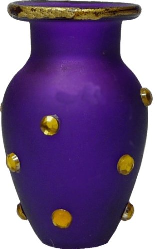 (image for) Amethyst/Topaz Trimmed Glass Vase