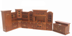 (image for) 1/4 Scale Kitchen Set 8pc - Walnut