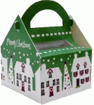 (image for) Christmas Cake or Pastry Box w/ Window & Handle