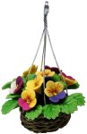 (image for) Pansies in Hanging Basket