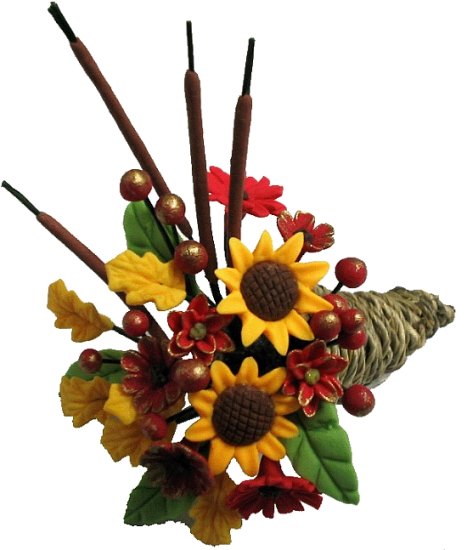 (image for) Fall Cornucopia Floral Arrangement