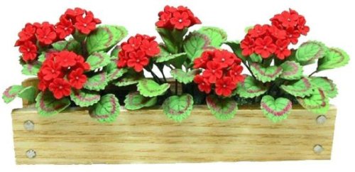 (image for) Red Geraniums in Window Box