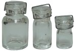 (image for) Glass Canning Jar Clear Glass 3pc