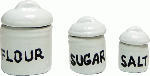 (image for) White Canister Set with Removable Lids