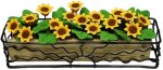 (image for) Sunflowers in Sunrise Wrought Iron Window Box