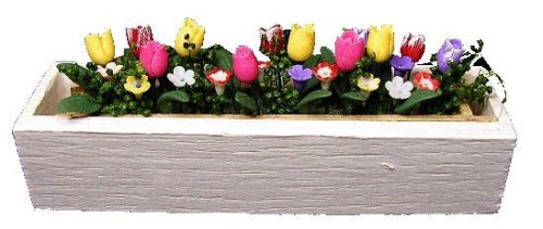 (image for) Spring Crocus and Tulips in Picket Fence Planter