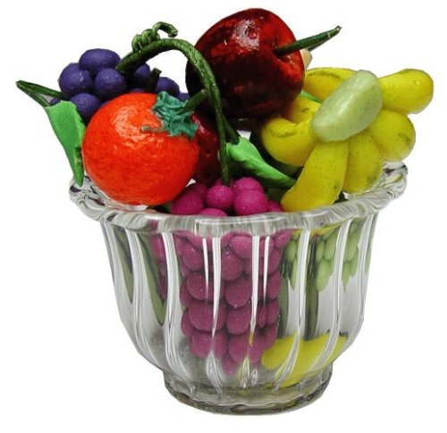 (image for) Fruit in Flared Ribbed Glass Bowl