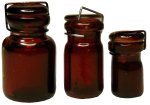 (image for) Glass Canning Jar-Burnt Red 3pc