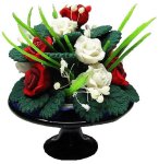 (image for) Red/White Arrangement on a Glass Stand