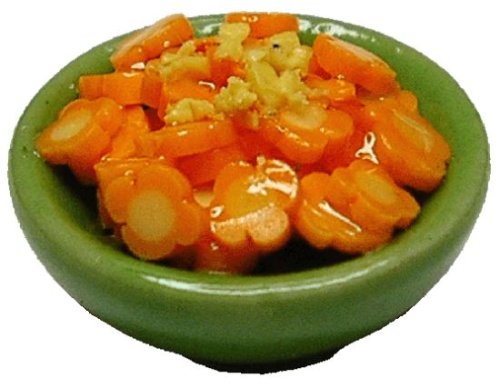 (image for) Flower Cut Carrots in Green Bowl