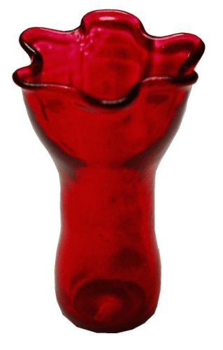 (image for) Red Glass Flower Vase