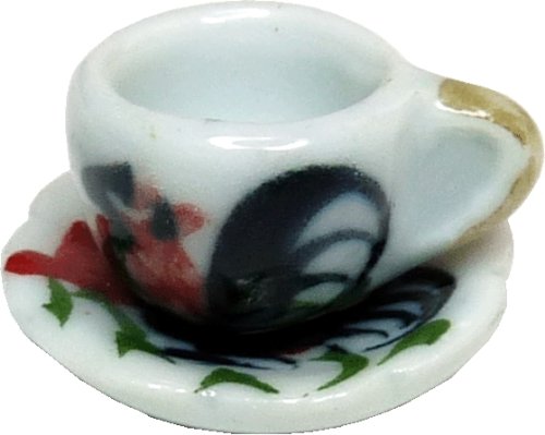 (image for) Ceramic Rooster Cup & Saucer