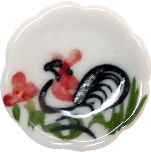 (image for) Scalloped Ceramic Rooster Plate