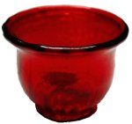 (image for) Crystal Red Glass Flared Bowl