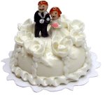 (image for) Single Layer Wedding Cake