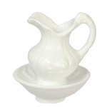 (image for) Pitcher & Bowl Set Dry Sink - White