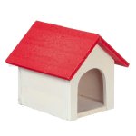 (image for) Small Outdoor Doghouse w/ Red Roof