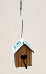 (image for) Hanging Birdhouse Heart, with License Plate