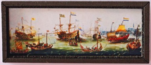 (image for) Colonial Harbor Painting - Framed