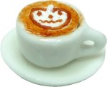 (image for) Halloween Espresso w/ Saucer Jack-O-Lantern Foam