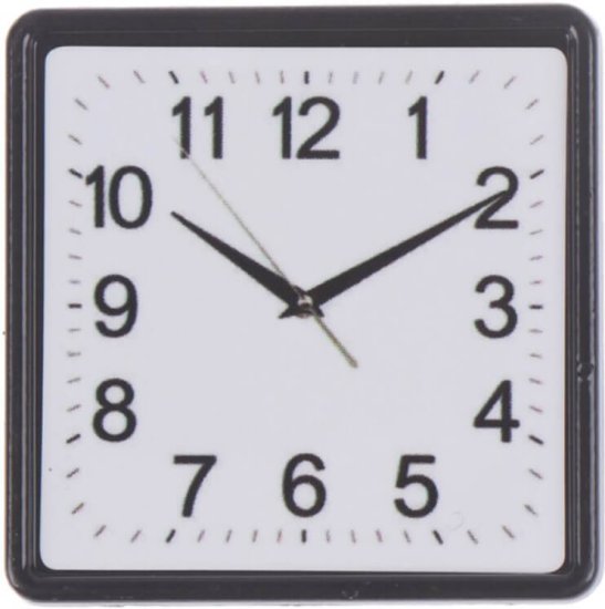 (image for) Square Wall Clock - Black