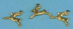 (image for) Gold Reindeer Ornaments 3pc