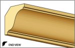 (image for) Large Cornice Molding 3/8 H x 24 L